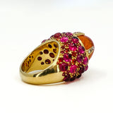 Mandarin Garnet Ring with Pink and Orange