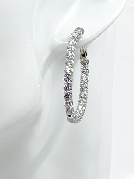 Inside / Outside Diamond Hoop Earrings