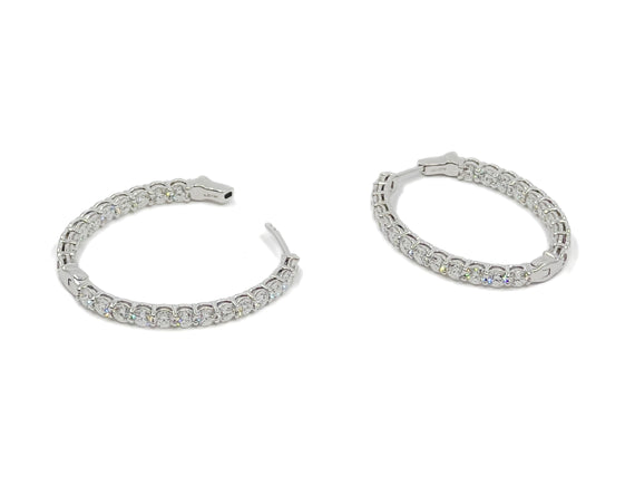 Inside / Outside Diamond Hoop Earrings