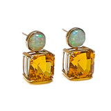 Opal and Citrine Earrings