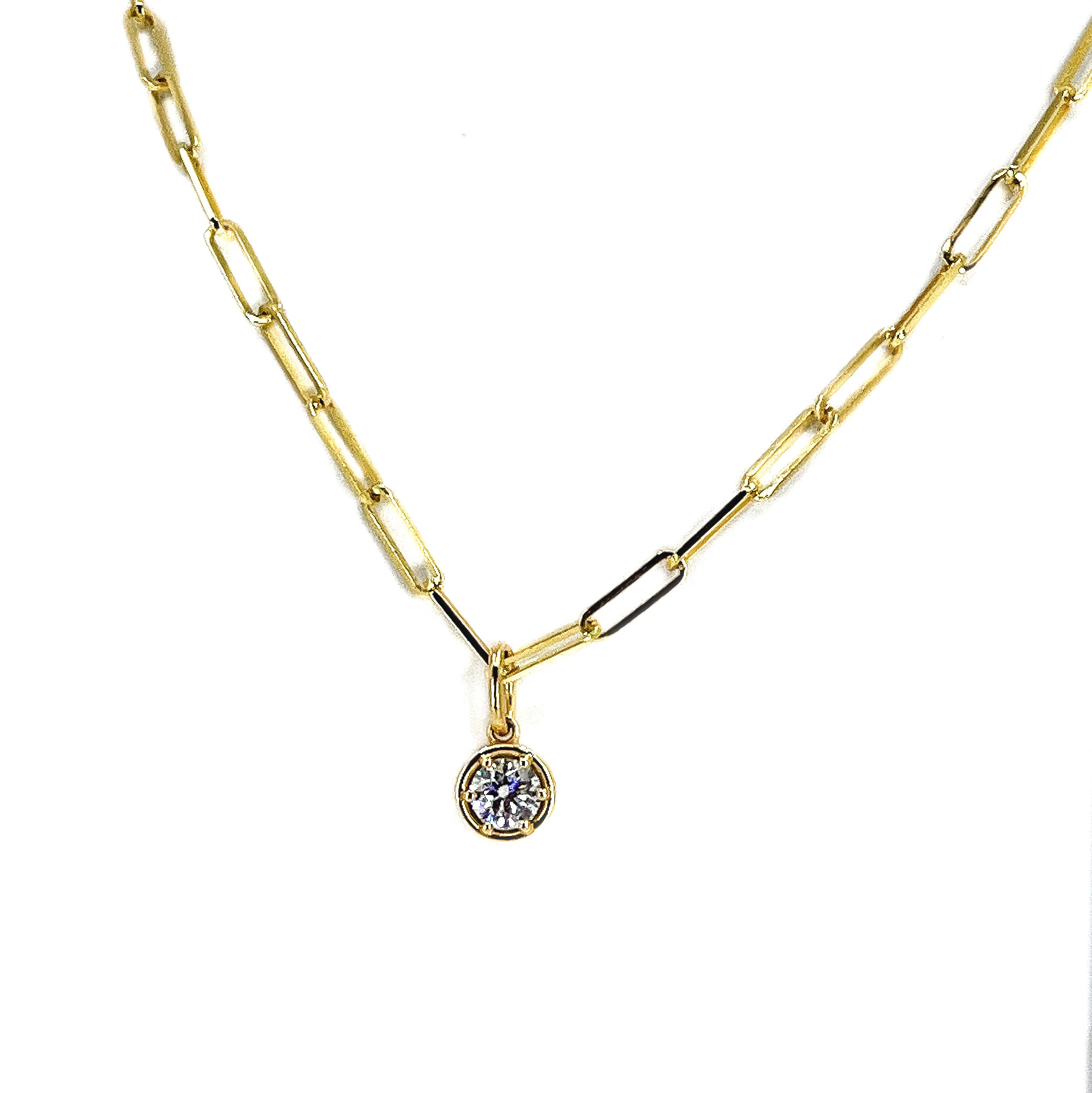 18kt Gold Paperclip Chain