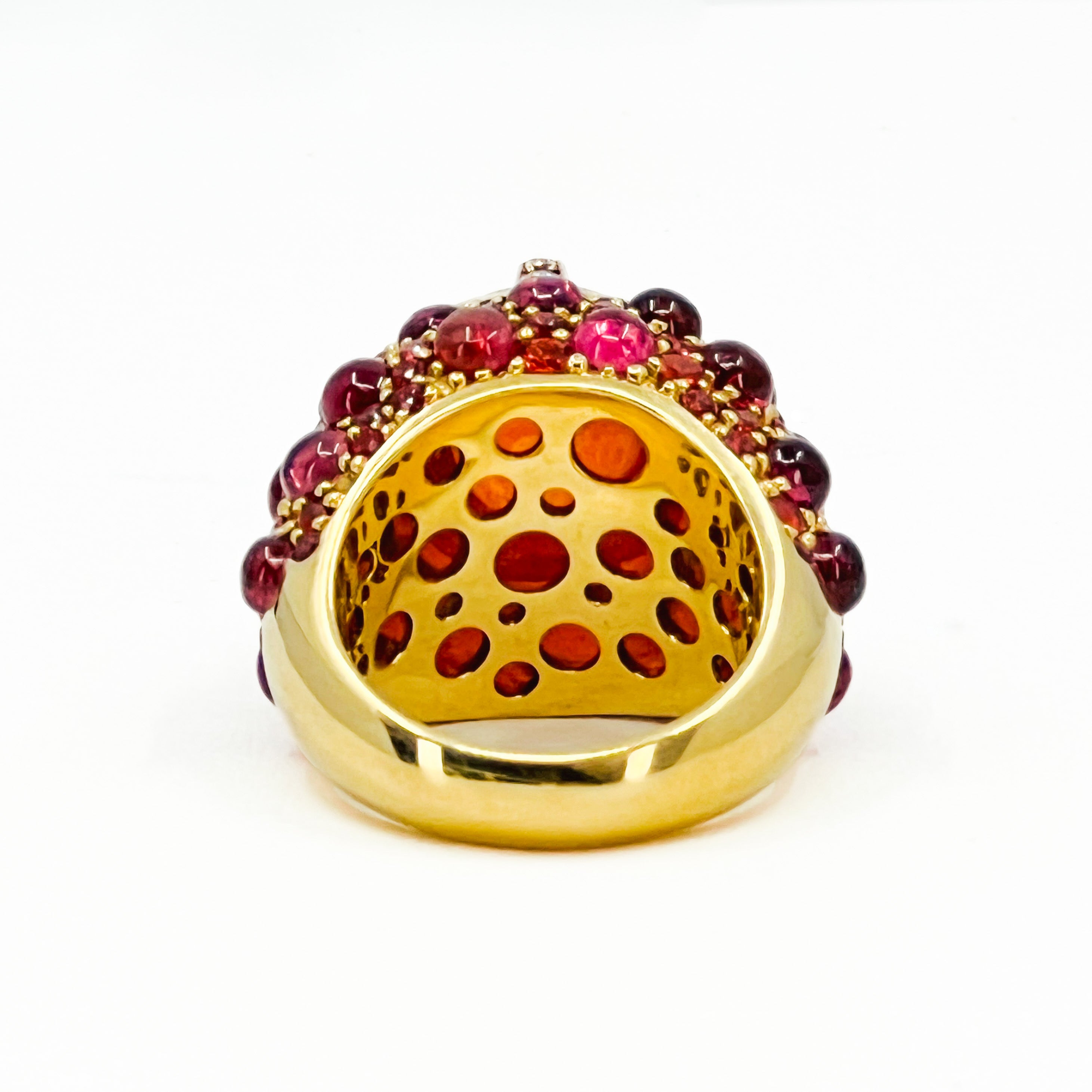 Mandarin Garnet Ring with Pink and Orange