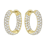 Diamond Pave Hoop Earrings