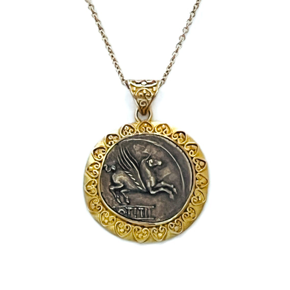 Pegasus Ancient Coin Pendant