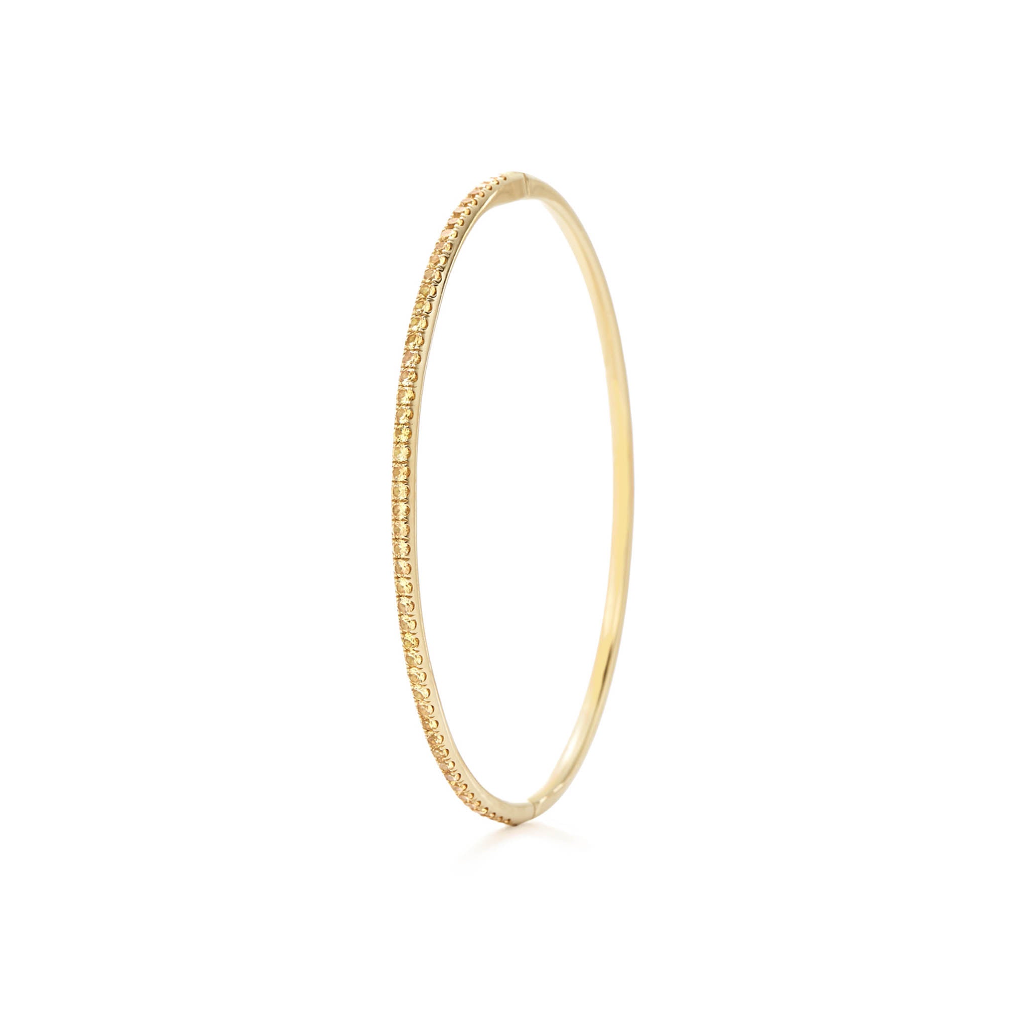 18k Yellow Gold and Yellow Sapphire Bangle