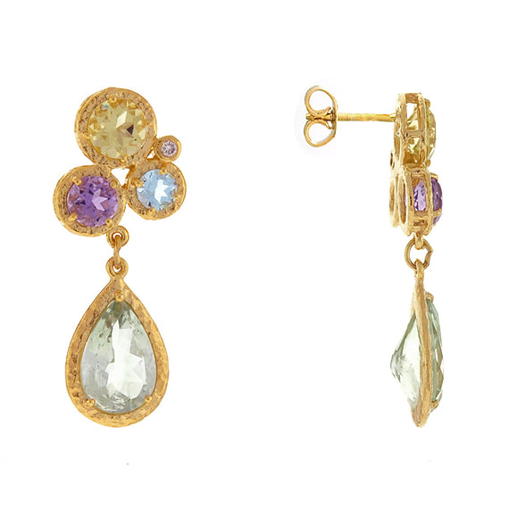 Mixed Pastel Gemstone Earrings