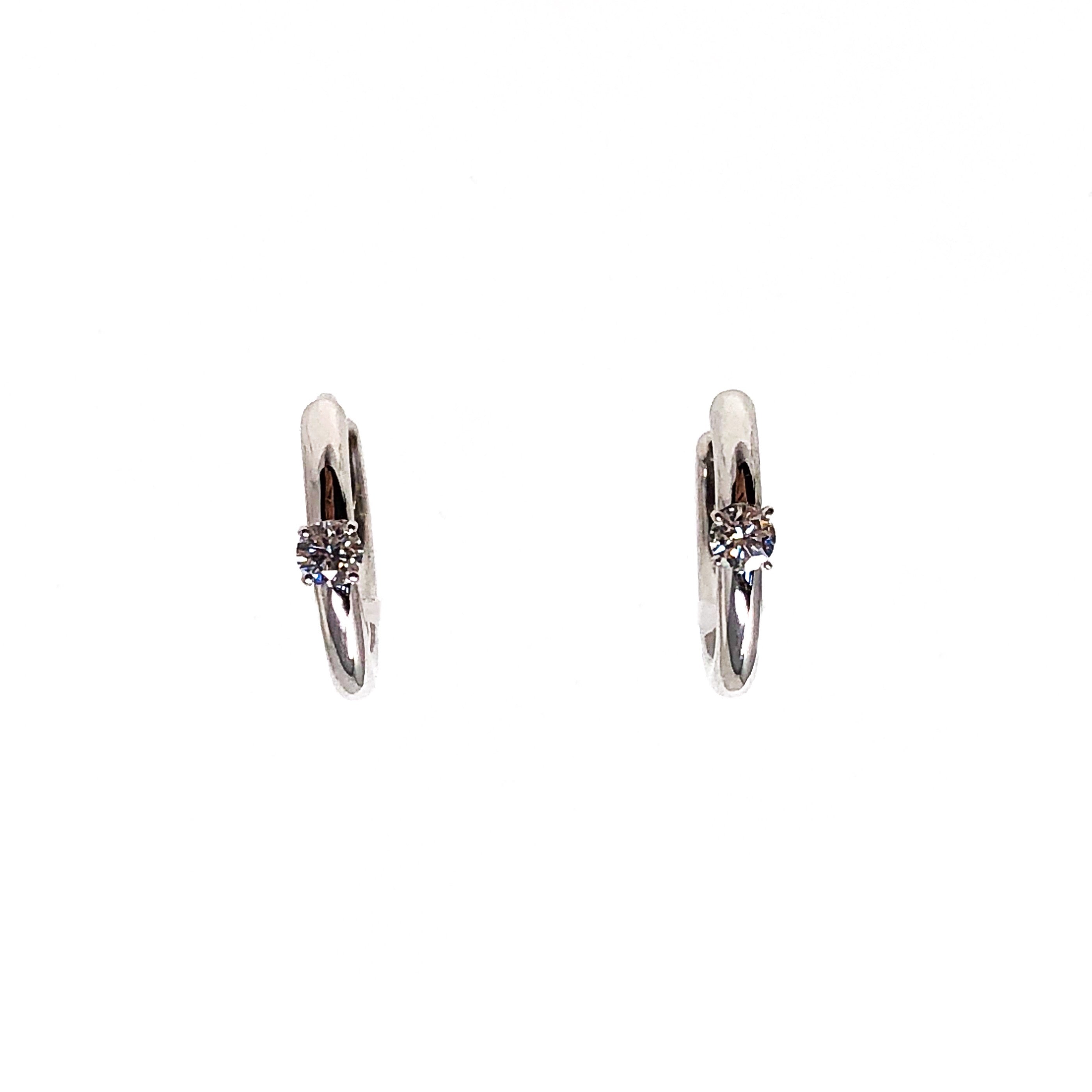 Mini Hinged Diamond Hoops