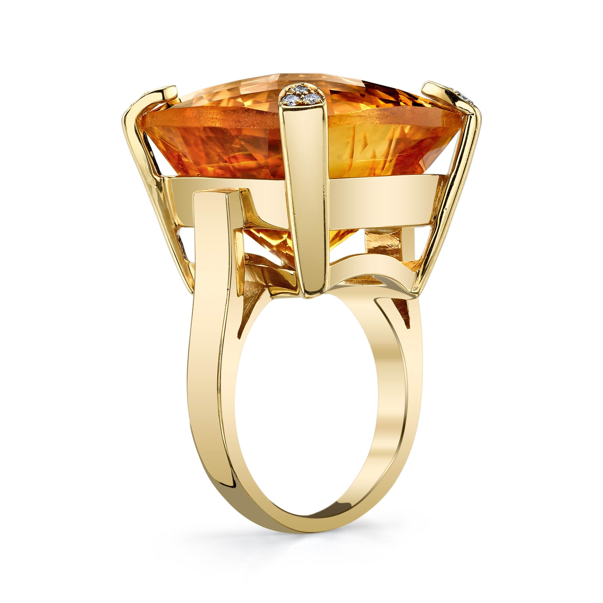 Citrine and Diamond Ring