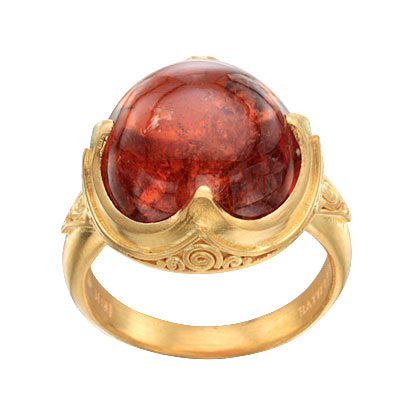 Orange Tourmaline Ring