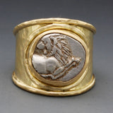 Greek Coin Cigar Band with Lion