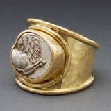 Greek Coin Cigar Band with Lion