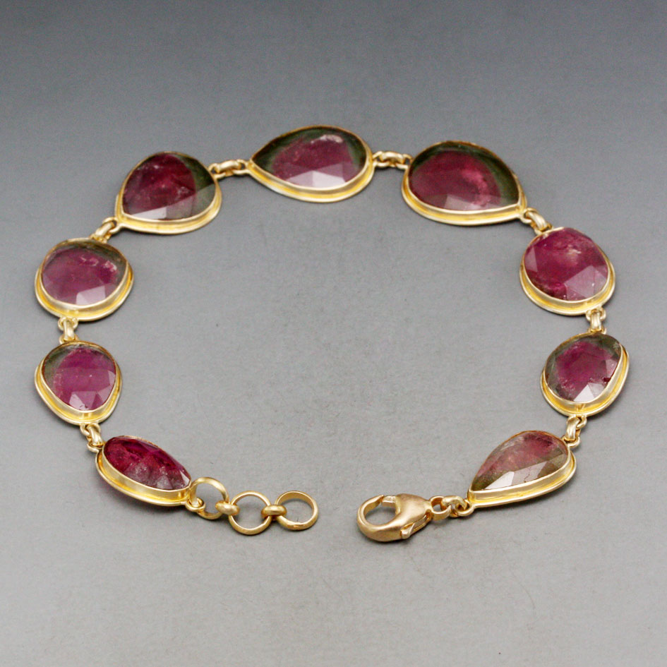 Watermelon Tourmaline Bracelet