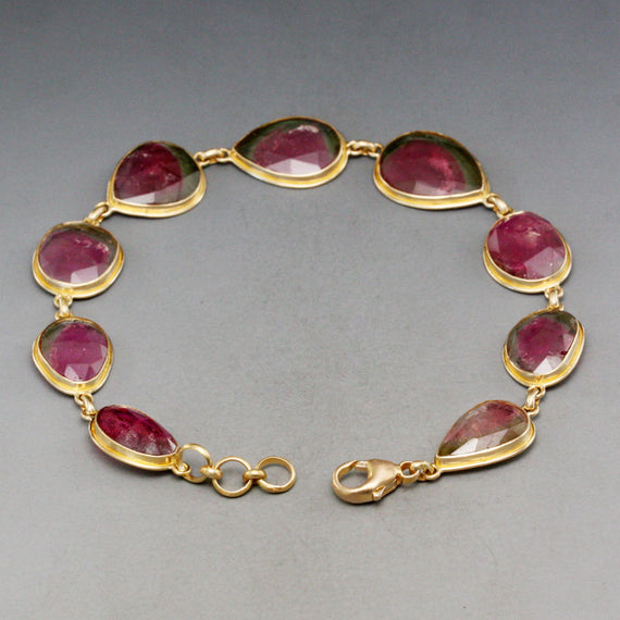 Watermelon Tourmaline Bracelet