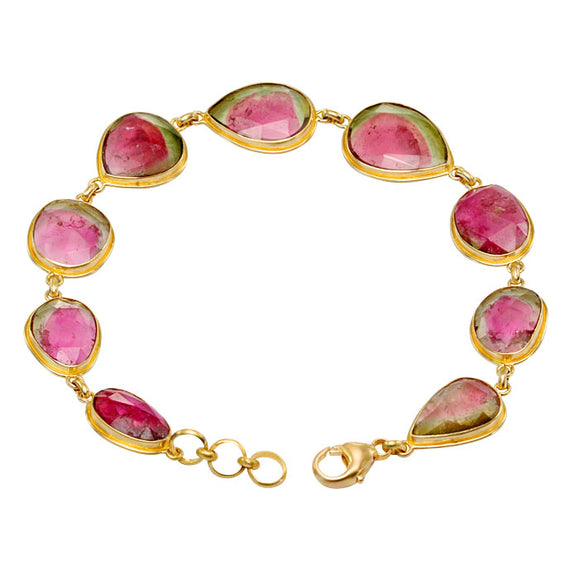 Watermelon Tourmaline Bracelet