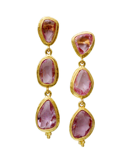 Pink Sapphire Earrings