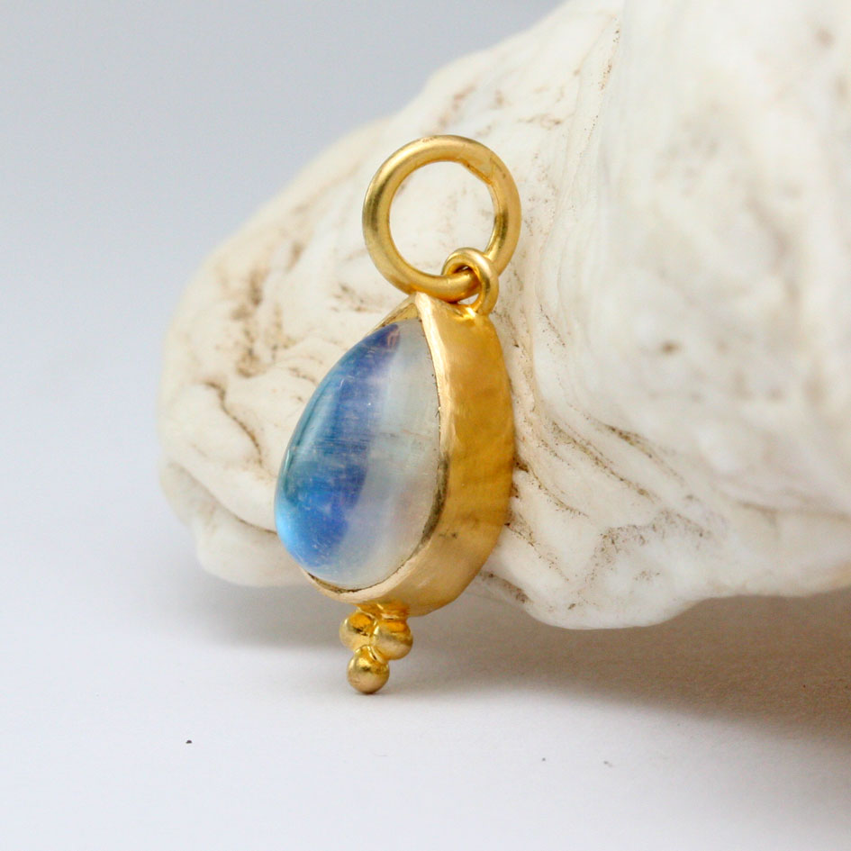 Blue Moonstone Charm