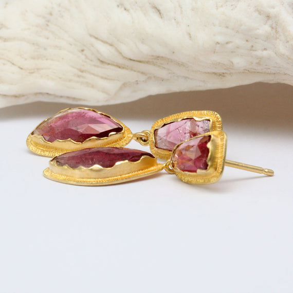 Pink Tourmaline Earrings