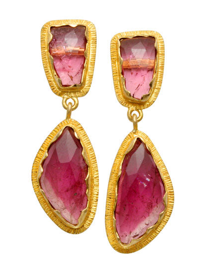 Pink Tourmaline Earrings
