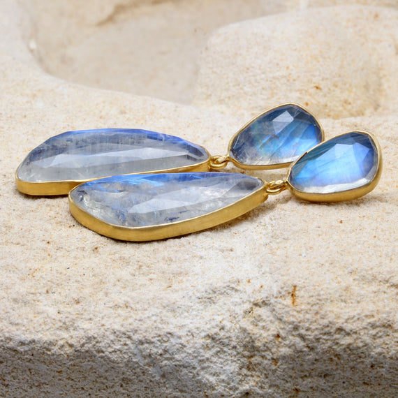 Blue Moonstone Earrings