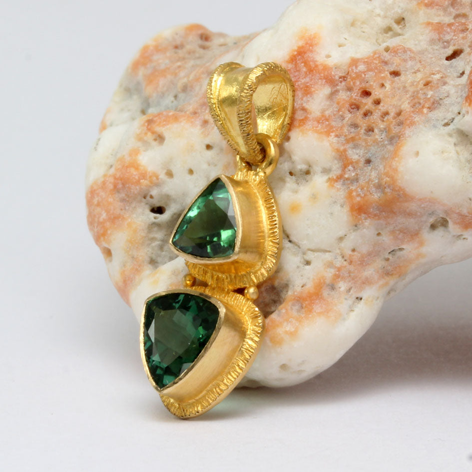 Blue-Green Tourmaline Pendant