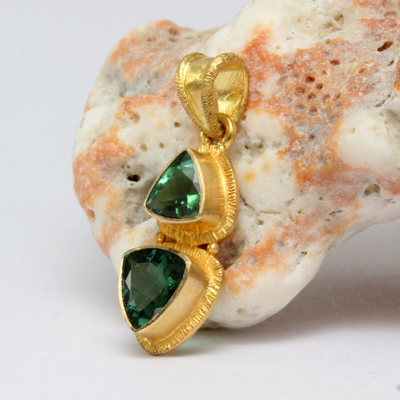 Blue-Green Tourmaline Pendant