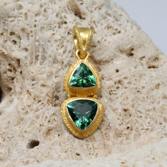 Blue-Green Tourmaline Pendant