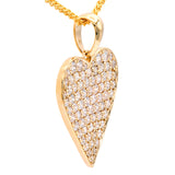 18kt Gold and Diamond Pave Heart Pendant