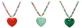Jumbo Heart Candy Malachite Necklace