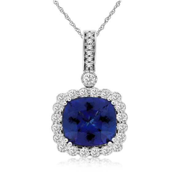 Tanzanite and Diamond Pendant