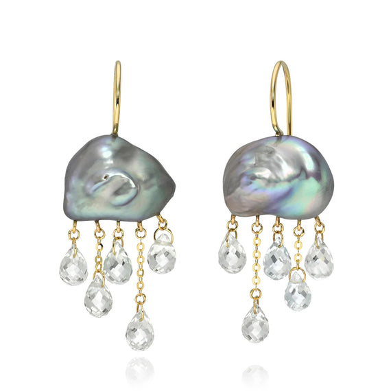14KT Grey Monsoon Earrings