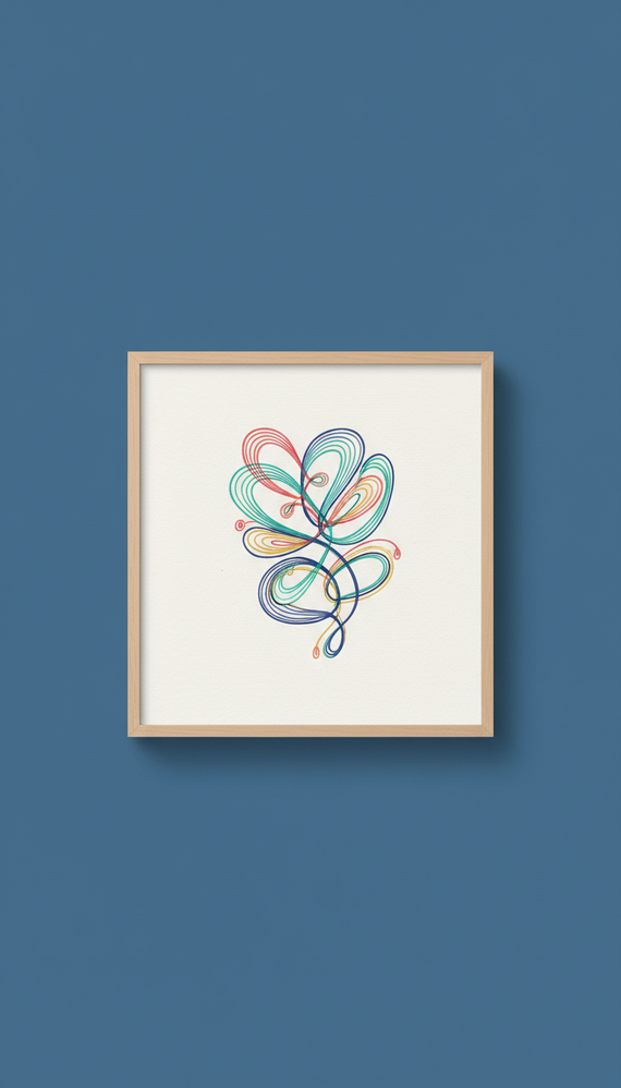 Gallery White Hand-Drawn Wall Art Print