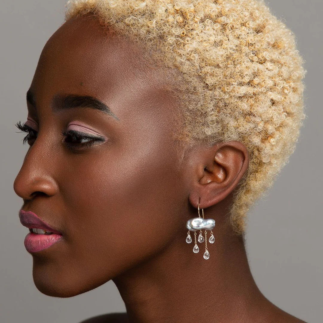 14KT Grey Monsoon Earrings