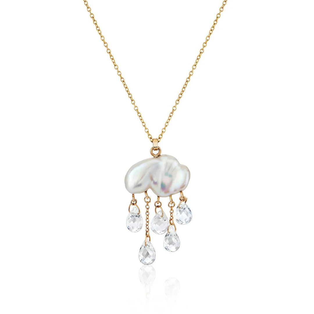 14KT White Monsoon Necklace