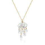 14KT White Monsoon Necklace