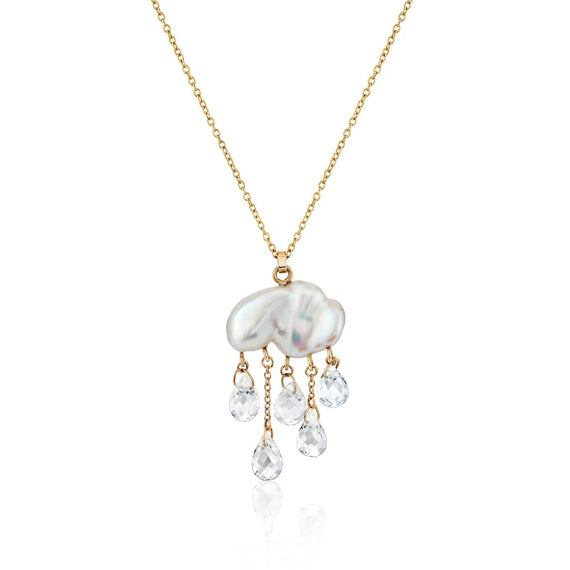 14KT White Monsoon Necklace