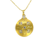 Gold and Diamond “Atomic” Pendant