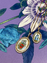 Rose Gold, Diamond & Hand-Painted Enamel Pendant