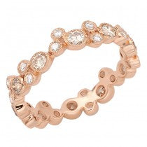 18kt Rose Gold and Diamond Eternity Band