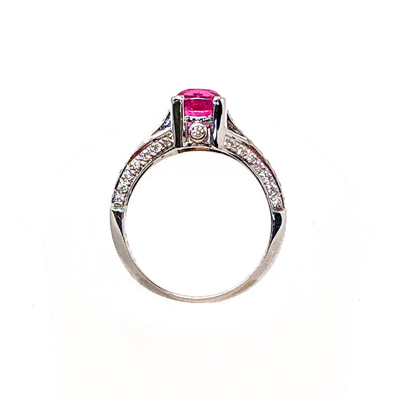 18kt White Gold Pink Spinel Ring