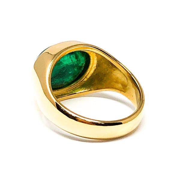 22kt Gold and Emerald Cabochon Ring