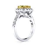 2-Carat Fancy Intense Yellow Diamond Ring