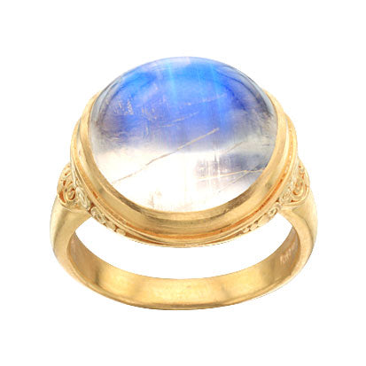 22kt Yellow Gold and Blue Moonstone Ring