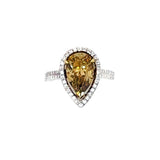 Pear Shaped Brown Diamond Ring