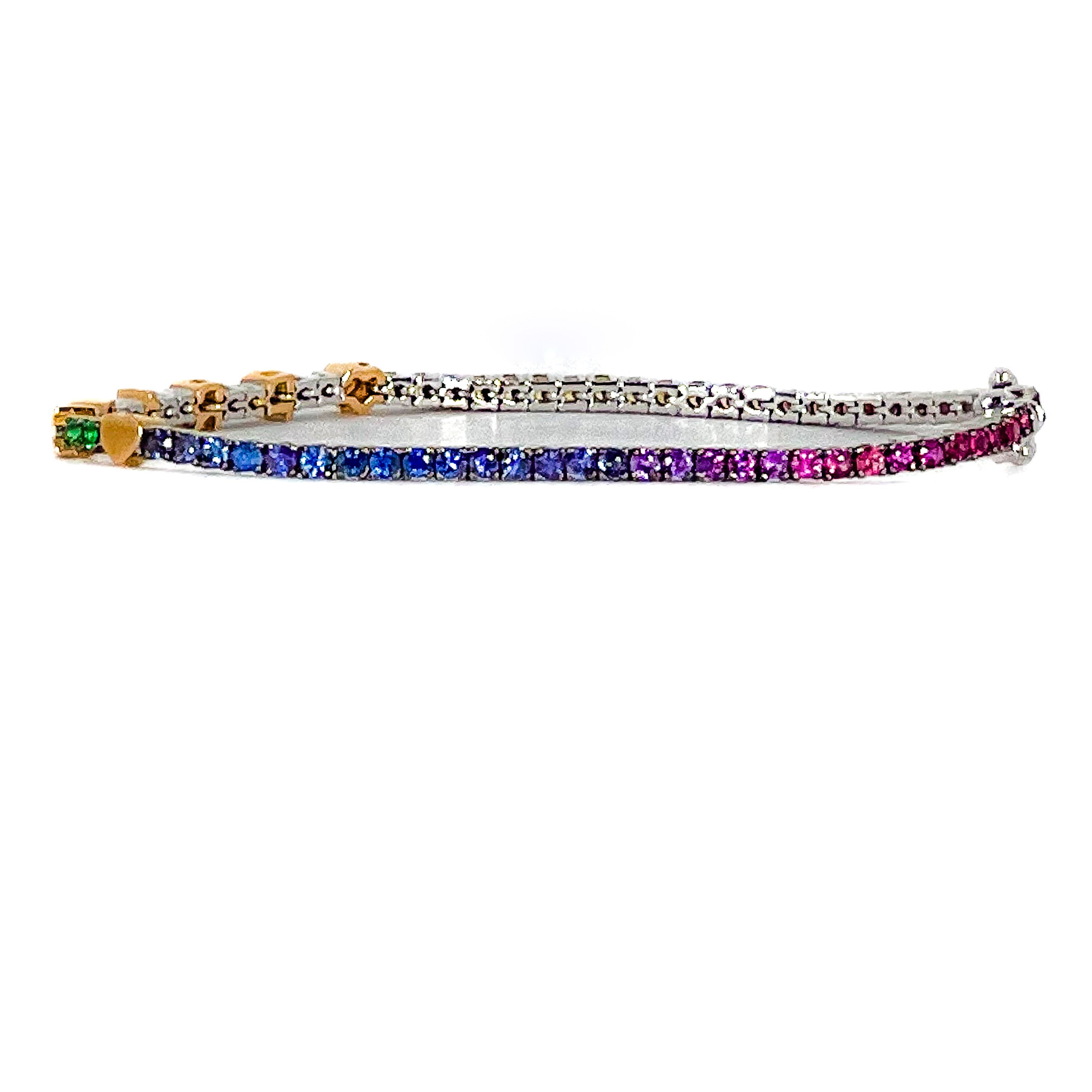 Rainbow Sapphire Pride Bracelet