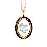 Rose Gold, Diamond & Hand-Painted Enamel Pendant