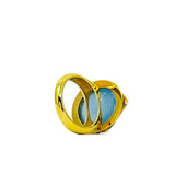 Yellow Gold and Aquamarine Ring